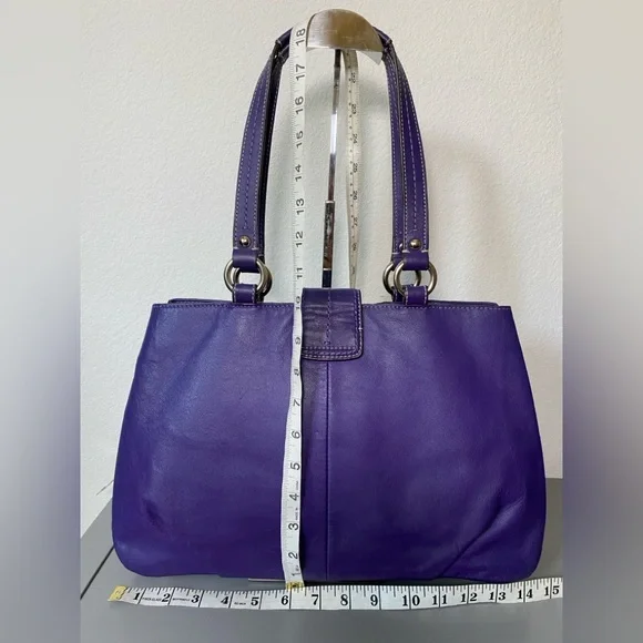 Coach Purple Leather Soho East West Shoulder bag - Picture 8 of 12